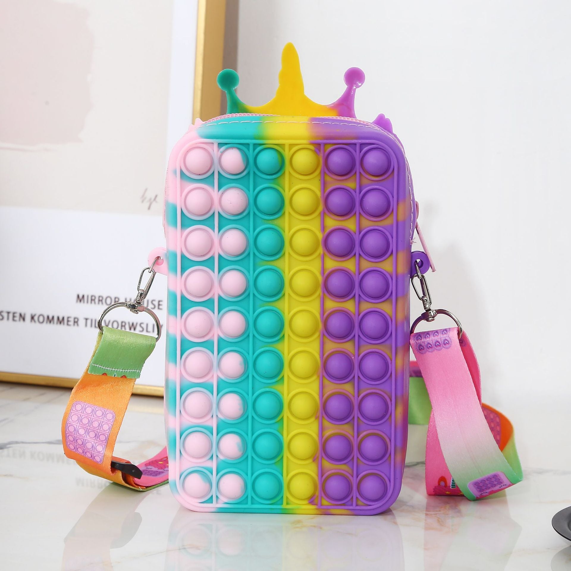 Niños al por mayor Bolsa de hombro de silicona de unicornio grande